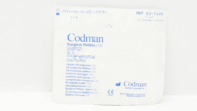 Codman 80-1408 Surgical Patties, 1inch x 3inch (x) - Pack of 10